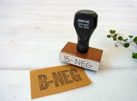 【B-NEG】木製・ヴィンテージ・スタンプ/ゴム印 USA