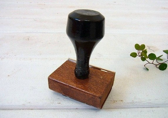 【KEY#】木製・ヴィンテージ・スタンプ/ゴム印 USA