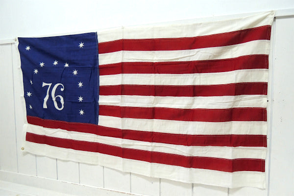 貴重【13星・76記念物・星条旗】アメリカ・USA・フラッグ・ビンテージ・デッドストック・旗