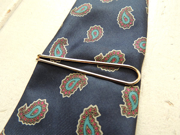 【2本ライン】ゴールド×ダブルライン・ヴィンテージ・タイピン・ファッション・アクセサリー・刻印