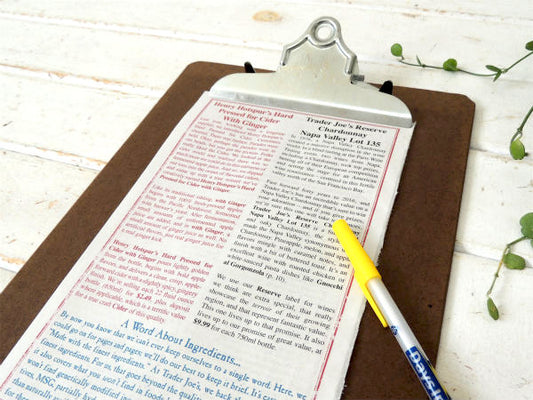 OIC・ステーショナリー ヴィンテージ・バインダー・クリップボード・USA・メニューボード