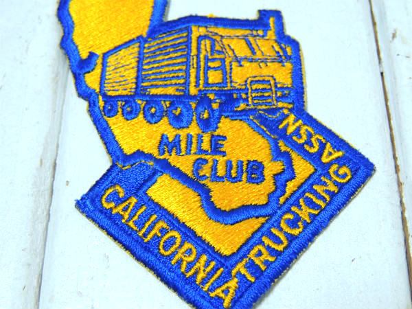 カリフォルニア・トラックキング・マイルクラブ・アドバタイジング ・ヴィンテージ・刺繍・ワッペン