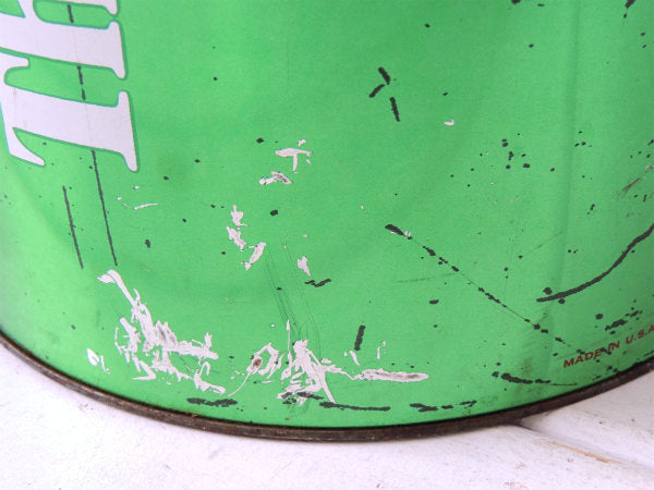 【7up】セブンアップ・ドリンク・緑色・ヴィンテージ・ゴミ箱/トラッシュカン/ダストボックス USA