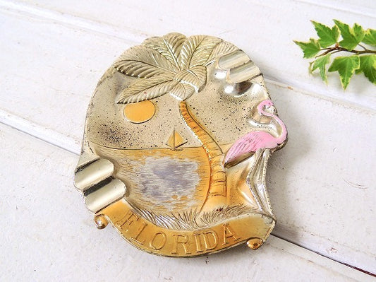 【FLORIDA/フロリダ】フラミンゴ柄・スーベニア・ヴィンテージ・灰皿 /アシュトレイ