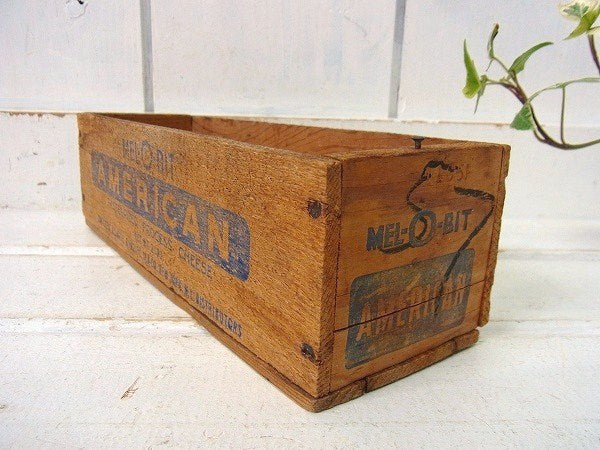 【Mel-O-Bit AMERICAN】木製・アンティーク・チーズボックス/木箱　USA