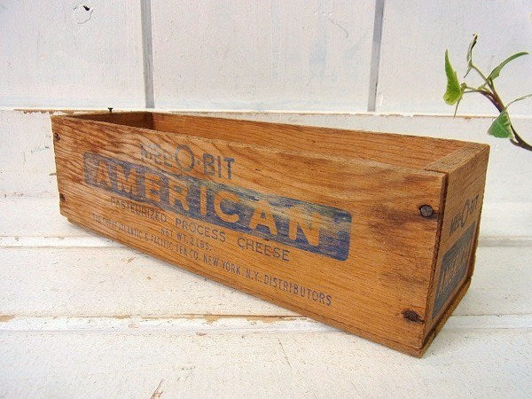 【Mel-O-Bit AMERICAN】木製・アンティーク・チーズボックス/木箱　USA