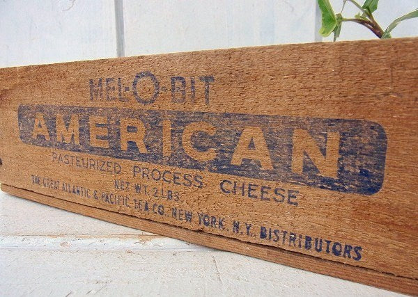 【Mel-O-Bit AMERICAN】木製・アンティーク・チーズボックス/木箱 USA