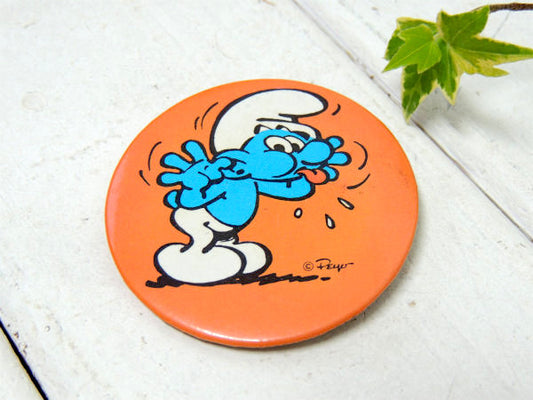 1982s・デッドストック・当時物・スマーフ・ベルギー・キャラクター・ヴィンテージ・缶バッジ