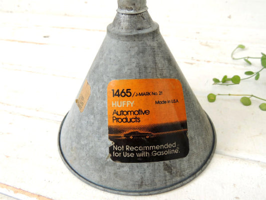 【アメ車・機械整備】ホース付き・ヴィンテージ・オイル差し・じょうご・漏斗・ファンネル・USA