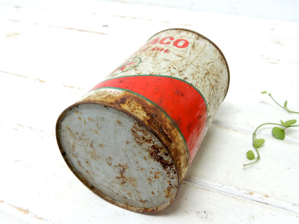 【TEXACO MOTOR OIL★】テキサコ・ヴィンテージ・オイル缶・USA