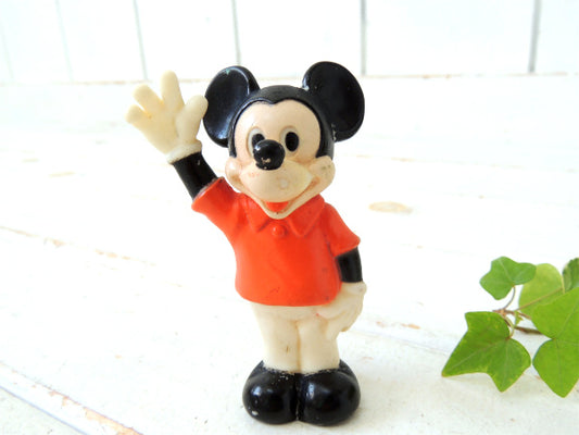 【1977’s・Walt Disney】ミッキーマウス・ヴィンテージ・ソフビ人形・TOY