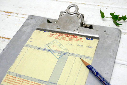 【ELBE USA】アルミ製・ヴィンテージ・クリップボード・バインダー・文具・ステーショナリー