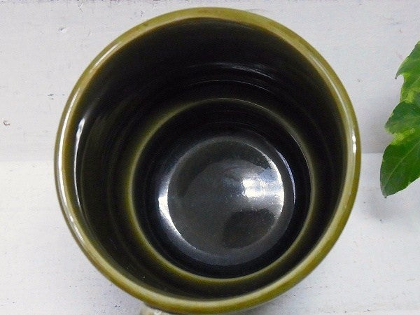 きのこ柄・陶器製・ヴィンテージ・マグカップ/マッシュルーム