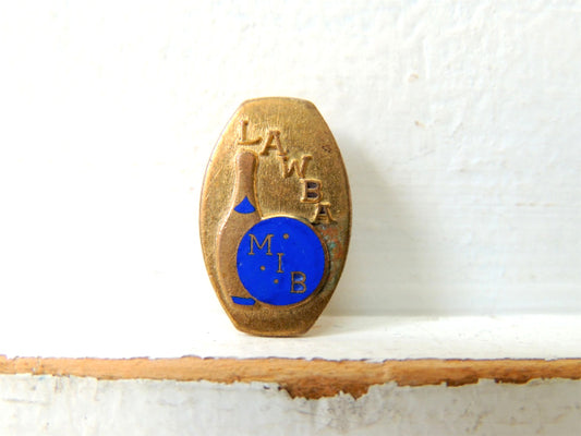 【ボウリング・ピン・ボールモチーフ】アンティーク・ブローチ・アクセサリー・USA