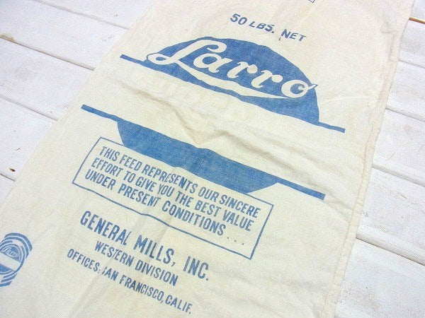 【Larro】ジェネラルミルズ社・ヴィンテージ・フィードサック/飼料袋　USA