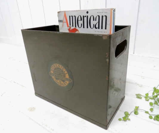 【BONESTELL】サンフランシスコ・カーキ色・ヴィンテージ・ファイルスタンド/書類ケース