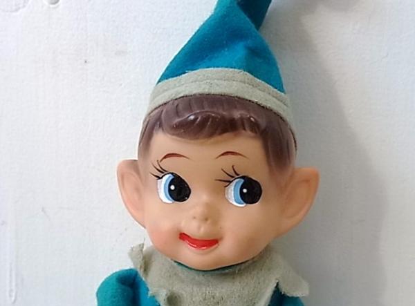クリスマス エルフ 妖精 サンタクロース助手 ヴィンテージ・オーナメント 飾り ドール 人形
