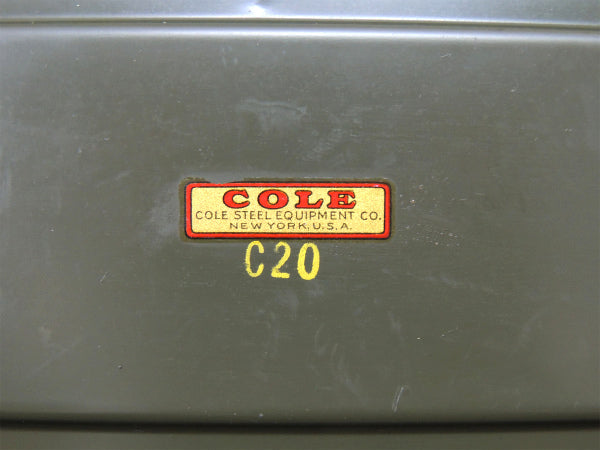 COLE NEW YORK・インダストリアル・ミリタリー グリーン メタルボックス・ヴィンテージ 工具箱