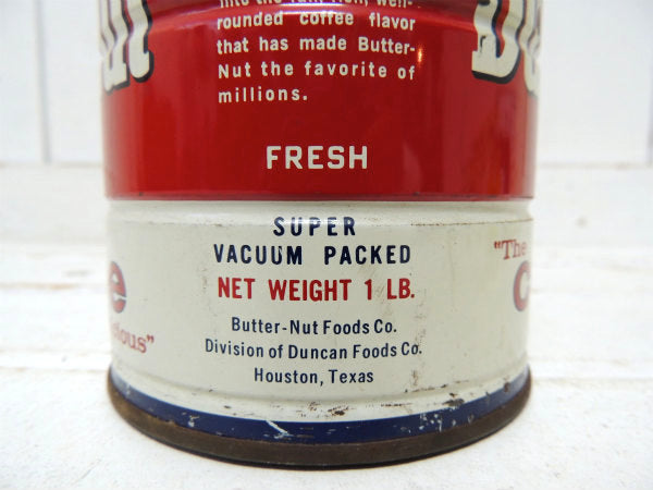 Butter-Nut COFFEE テキサス・ブリキ製・ヴィンテージ・コーヒー缶 キッチン雑貨