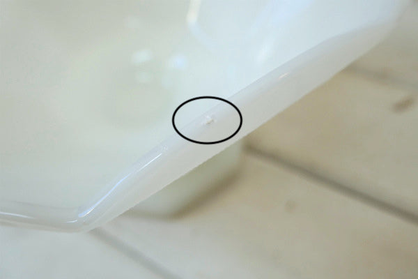 アンカーホッキング ぶどう柄 ホワイト ミルクガラス 8角形 脚付き ヴィンテージ フルーツボウル