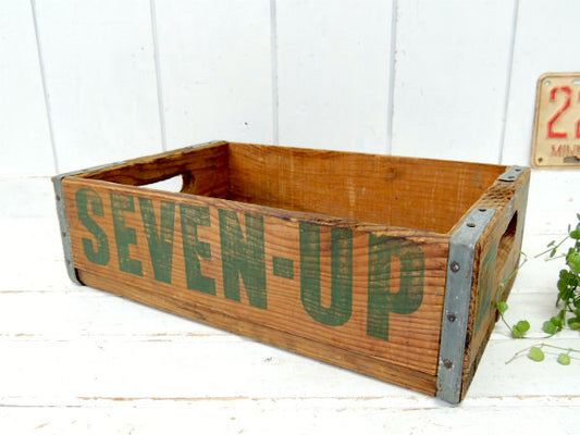 【7up】セブンアップ・LOS ANGELES・カリフォルニア・ヴィンテージ・木箱・ウッドボックス