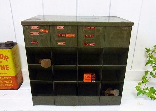 【LYON AURORA】工業系・メタル製・ヴィンテージ・工具・収納ボックス/メタルケースC USA