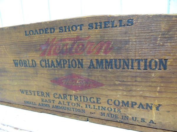 【Western Cartridge Co】弾薬・アンティーク・ウッドボックス・木箱 USA