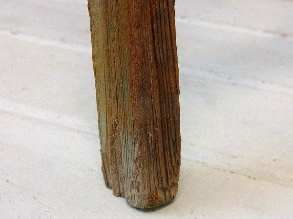 グリーン色のペンキの剥げた木製・アンティーク・OLD・ステップラダー/脚立 USA