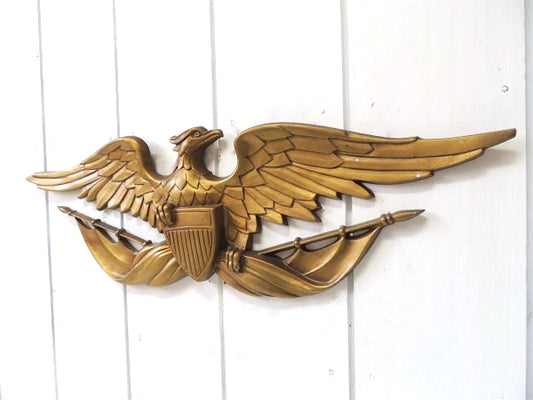 US イーグル 看板・ビンテージ・壁飾り・ウォールデコ・ミッドセンチュリー・看板・メタル製