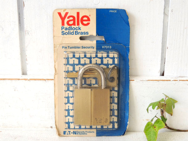 Yale USA KEYデッドストック・セキュリティ・ビンテージ・南京錠・パッドロック・真鍮 鍵