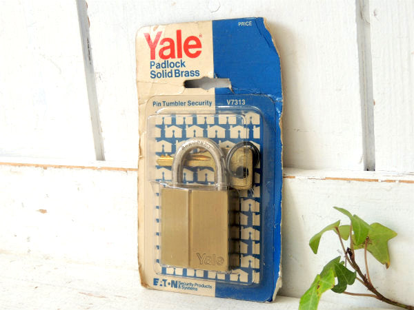 Yale USA KEYデッドストック・セキュリティ・ビンテージ・南京錠・パッドロック・真鍮 鍵