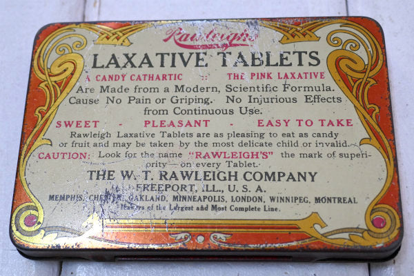 Rawleigh's Laxative タブレット ヴィンテージ ティン缶 ブリキ缶 ノスタルジック