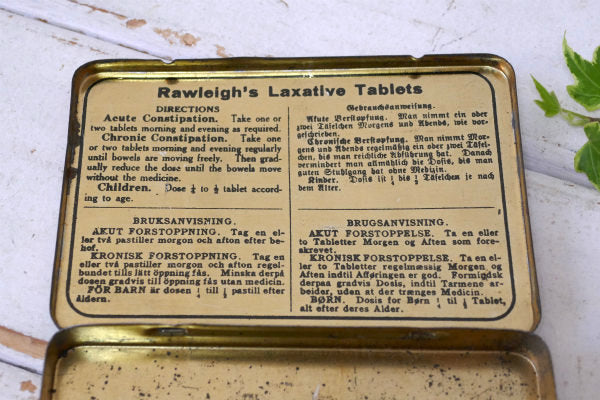 Rawleigh's Laxative タブレット ヴィンテージ ティン缶 ブリキ缶 ノスタルジック