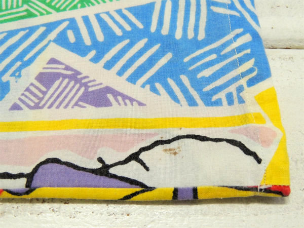 【スヌーピー】カラフルな4種類のスヌーピー柄・ヴィンテージ・ユーズド・ピロケース/枕カバー