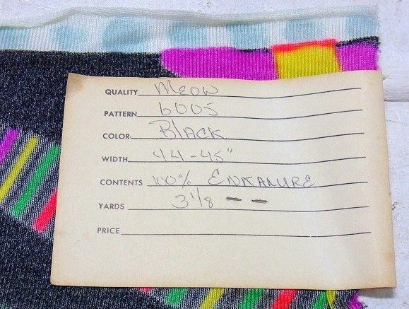 【MATISSE FABRICS】スペーシー柄・デッドストック・ヴィンテージ・ファブリック/生地