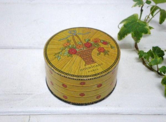 フランス HOUBIGANT・紙製アンティーク・パウダーケース