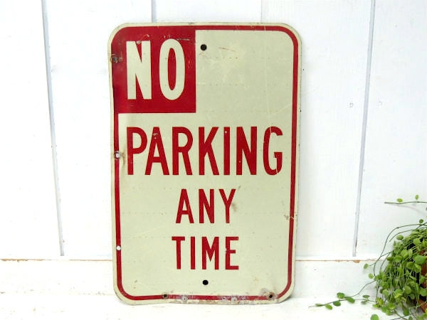 NO PARKING 駐車禁止 ヴィンテージ サイン 看板 道路標識 USA ストリートサイン