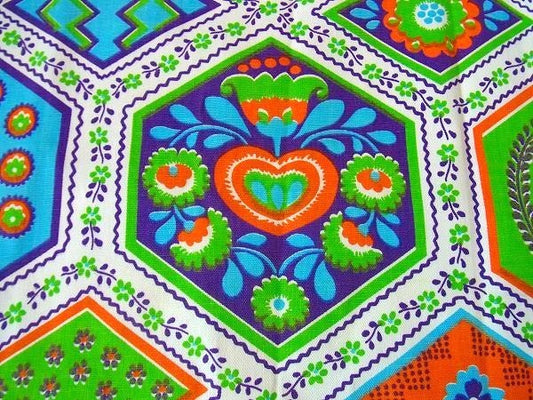 パッチワーク柄・花柄・デッドストック・ヴィンテージ・ファブリック/生地/はぎれ USA