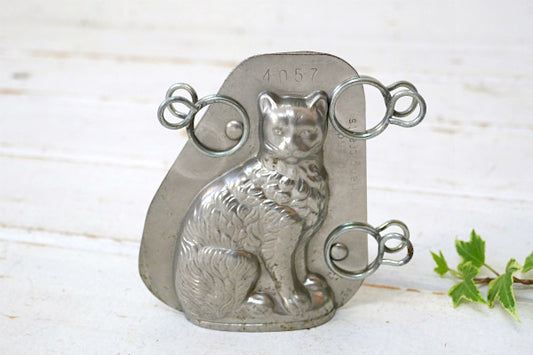 Holland オランダ ネコ型 ティン製 アンティーク チョコレートモールド 菓子型 モールド