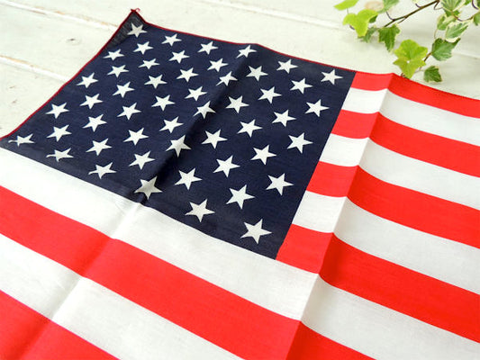 【アメリカ合衆国・50星・★】MADE IN USA・星条旗・バンダナ・アメリカンフラッグ
