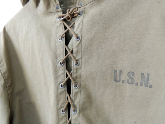 【ヴィンテージ古着】40's・USNavy・ミリタリー・デッキパーカー・Mサイズ・USネイビー
