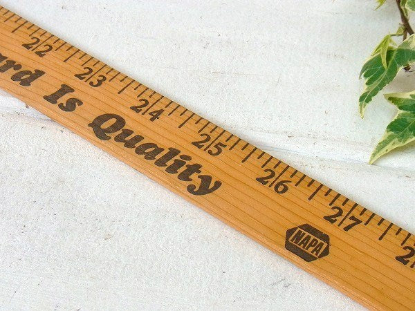 【NAPA】ナパ・オートパーツ・アドバタイジング・ヴィンテージ・木製ロングルーラー/ものさし