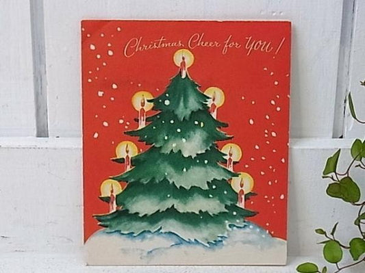【クリスマスツリー】デッドストック・ヴィンテージ・クリスマスカード USA