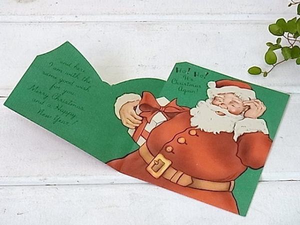 サンタクロース デッドストック  封筒付き ヴィンテージ クリスマスカード カード USA