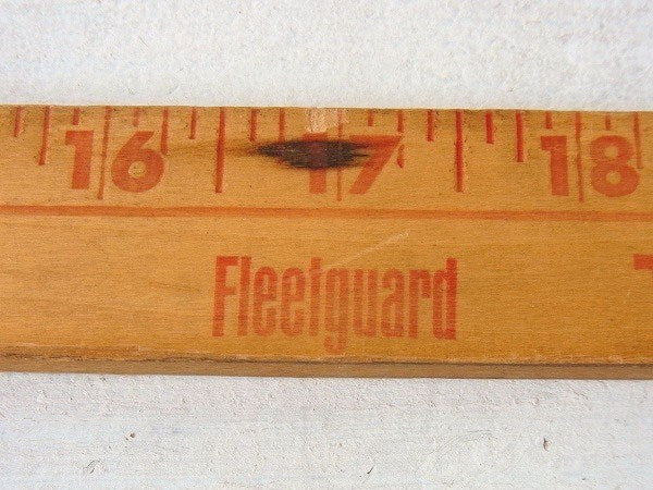 【Fleetguard】アドバタイジング・ヴィンテージ・木製ロングルーラー/ものさし USA