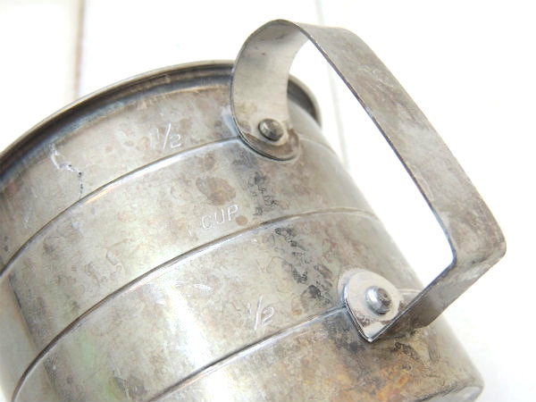 アルミ製・2Cupサイズ・ヴィンテージ・メジャーリングカップ 計量カップ アルミコップ USA