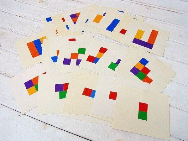 DLM 1960's ヴィンテージ おもちゃ 子供 学習　TOY ゲーム  デザインカード 32枚セット アート カード