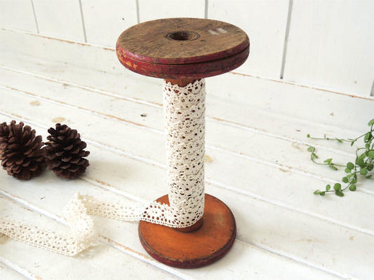 工業用の大きなサイズ・アンティーク・木製スプール /糸巻き/ボビン USA