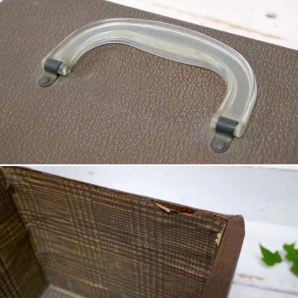 USA ノスタルジック・ブラウン・30s アンティーク・コスメボックス・メイクボックス・スーツケース