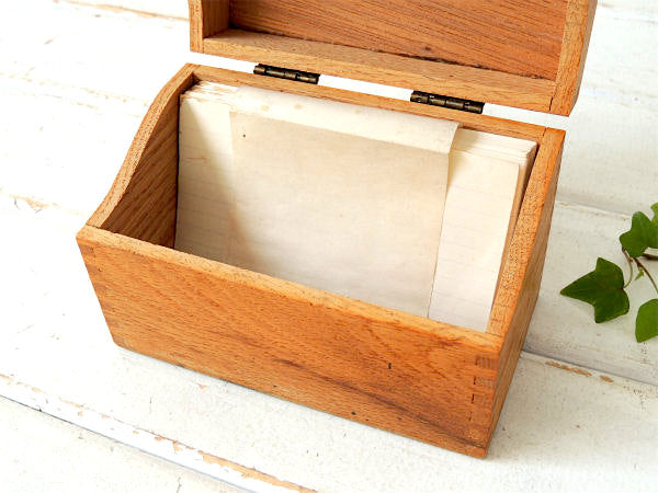【#435】組み木仕様・ヴィンテージ・木製カードボックス・ファイルケース